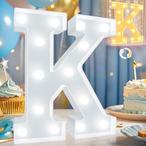 Pooqla LED Marquee Letter Lights, Warm White and Cool White Decorative Lighted by Pooqla