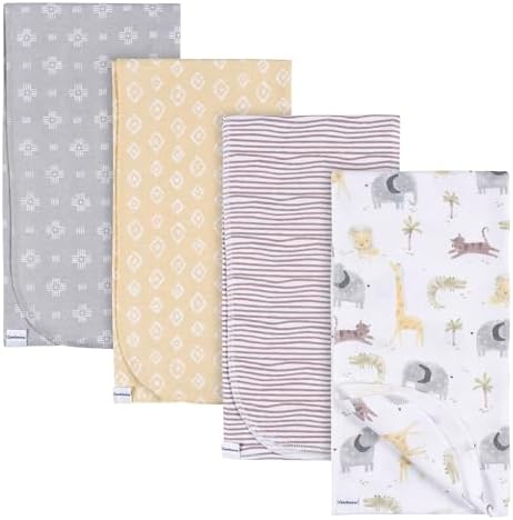 Gerber Unisex Baby 100% Cotton Flannel Receiving Blankets 30x30 Inches by Gerber