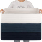 OIAHOMY 108L Extra Large Blanket Basket Dog Toy Basket Gradient Blue by MasterofSpaceOptimization