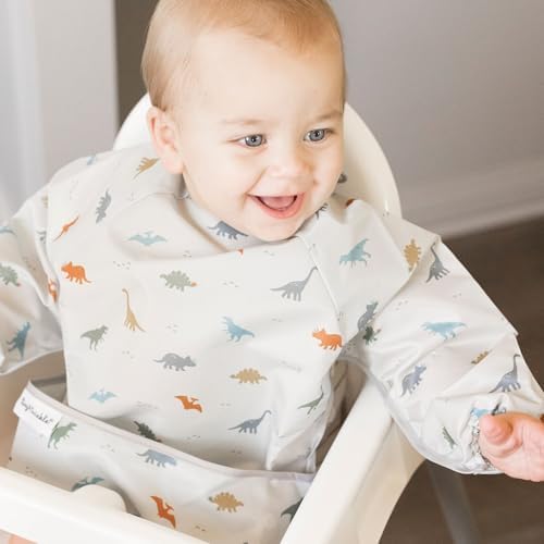Tiny Twinkle Long Sleeve Bib for Babies & Toddlers | Waterproof Smock Bib for - Image 2