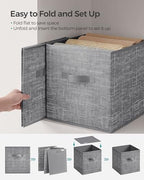 SONGMICS Storage Cubes, 11.8-Inch Foldable Closet Organizers - Image 6