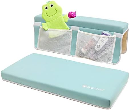 Bath Kneeler & Elbow Rest–Thick, Non-Slip 1-Piece Pads Protect Elbows and Knees by SassiLeaf