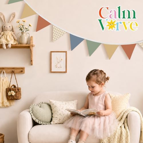 Playroom Wall Decor Pennant Banner Flags 5.5Ft - Image 5