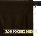 StangH Extra Wide Brown Waterfall Valance Curtain W98 inches, 1 Panel - Image 2