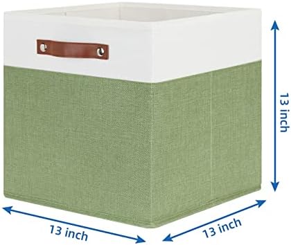 Temary 13 Inch Cube Storage Bin 4 Pack Fabric Storage Cubes Fabric Storage Bin - Image 7