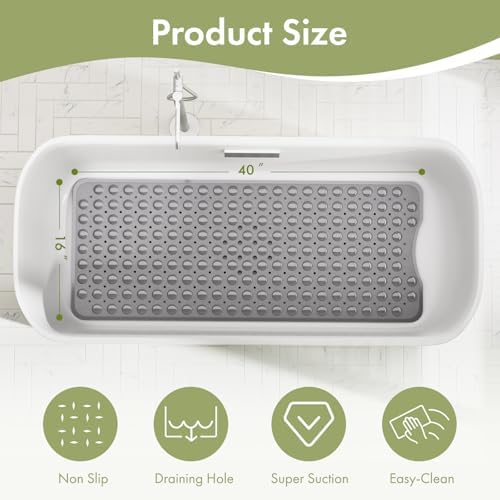 AmazerBath Shower Mat Non Slip 40 x 16 Inches, Shower Stall Mats - Image 4