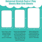Pack n Play Sheets, BROLEX 2 Pack Mini Crib Sheets, Stretchy Portable Fitted - Image 4