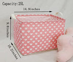 MAIZMZ Girls Storage Basket Pink Valentine's Day Gifts Basket Waterproof - Image 2