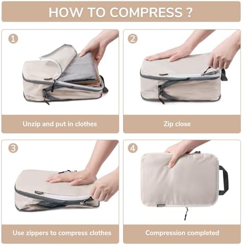 CherryNow 7 Set Packing Cubes for Travel Women, Suitcase Organizer - Image 3