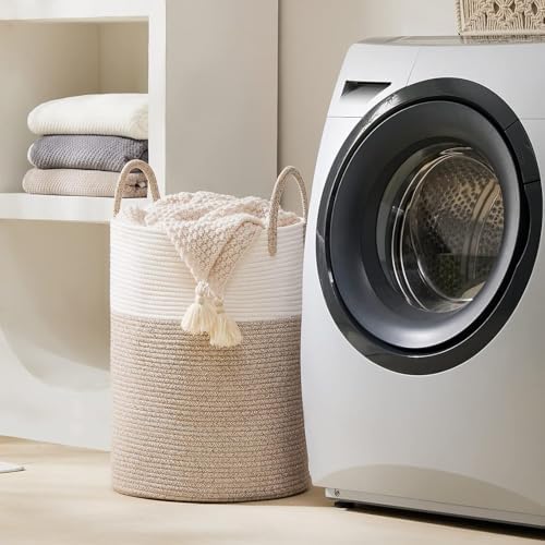 YOUDENOVA Cotton Rope Laundry Hamper Basket, 72L Blanket Basket - Image 5