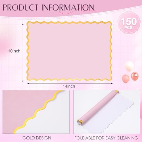 Foldtier 150 Pcs Disposable Paper Placemats Bulk 10"x14" - Image 2