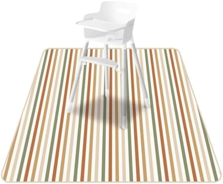 Baby Splat Mat for Under High Chair, 51 x 51 Inch Waterproof Splash Mat by Opgroeie