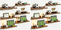upsimples 12 Pack Wooden Floating Shelves, Wall Storage Decor Shelf by upsimples