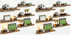 upsimples 12 Pack Wooden Floating Shelves, Wall Storage Decor Shelf by upsimples