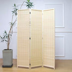 Furnnylane 3 Panel Room Divider and Folding Panel Screen, Bamboo Panel Divider - Image 2