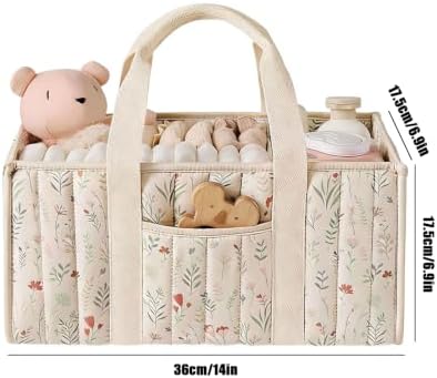 Woodland Diaper Caddy Organizer Stylish Nursery Storage Basket - Image 7