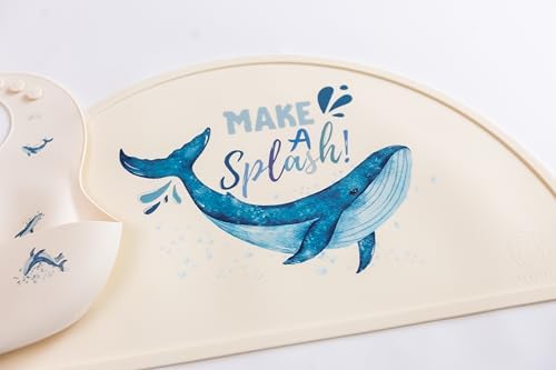Silicone Baby Bib and Mat | Boys Girls Babies & Toddlers | Waterproof, - Image 2