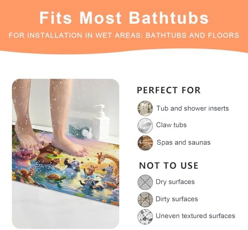 XIYUNTE Bath Mat for Tub Non Slip Bathtub Mat Non Slip 40x16 Baby Bath Mat - Image 6