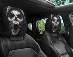 Funny Cartoon car headrest Cover, 2 Pieces Set of Cute Funny Eyes, Suitable - Image 5