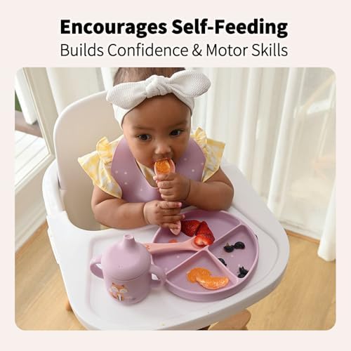 Little Rawr Baby Led Weaning Bundle, 100% Silicone Baby Feeding Set Includes - Image 3