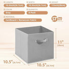 STORAGE MANIAC Storage Cubes, 11 Inch 8 Pack Collapsible Fabric Shelf Bins - Image 4