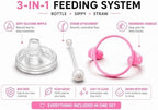 Silicone Baby Bottle with Handles, Anti-Colic Soft Nipple, BPA Free Infant - Image 4