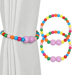 KLOGTSIND Magnetic Curtain Tiebacks, 2 Pack Wood Bead Curtain Holdbacks by KLOGTSINDDirect