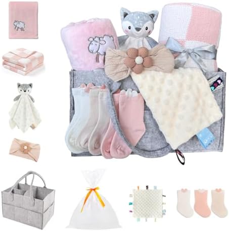 CREVENT Gift Set for Girls -Diaper Caddy Organizer Basket by CREVENT