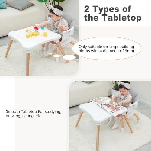 High Chair, 7 in 1 Wooden Baby High Chair - Image 4