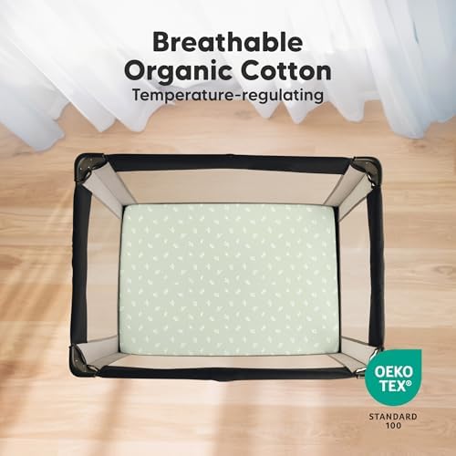 2-Pack Mini Crib Sheets Fitted, 38x26 Pack N Play Mattress Sheets - Image 2