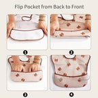3-Pack Mess Proof Baby Bibs for Eating, Lightweight - Image 3
