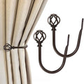 USFOOK Bronze Curtain Holdbacks, Decorative Drapery Tiebacks, 2 Pack/1 Pair by USFOOK