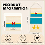 3-Pocket Hanging Wall Organizer, Cartoon Duck Design - Image 3