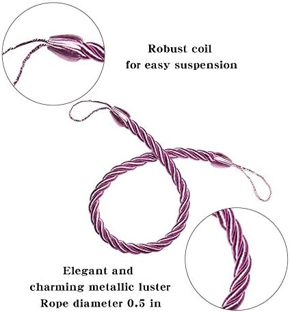 BEL AVENIR Curtain Tiebacks Ropes Tie-Backs, Handmade Holdbacks - Image 2