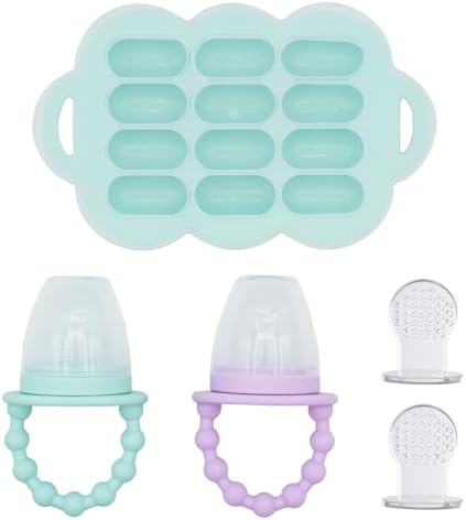 WeeSprout Silicone Baby Food Feeders + Freezer Tray by WeeSprout