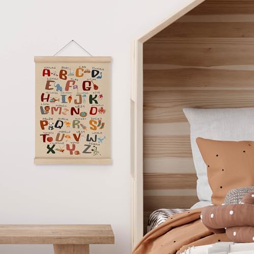 MAQIKA Funny Alphabet Learning Classroom Poster Framed - Image 6