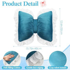 Yousoontic 2 Pcs Bow Throw Pillows 15.7x12.6 in, Waffle Weave Fabric - Image 2