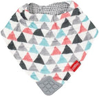 Nuby Reversible 100% Natural Cotton Muslin 3 Piece Teething Bib, Arrows/Red - Image 4