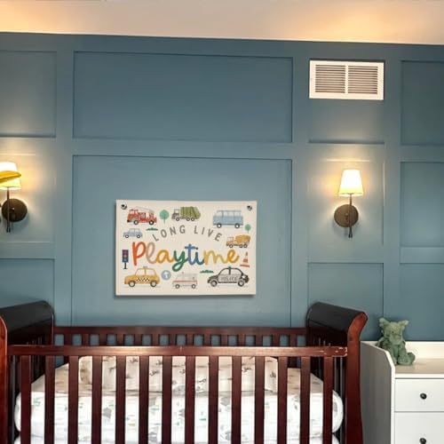 Playroom Car Wall Decor, Toddler Playroom Decor Hanging Linen Banner, Play Room - Image 5