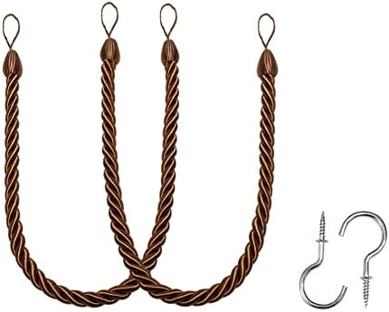 BEL AVENIR Curtain Tiebacks Ropes Tie-Backs, Handmade Holdbacks by BELAVENIR