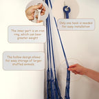 Stuffed Animal Storage Hammock Corner Hanging Net Stuffy Animal Hammock Macrame - Image 3