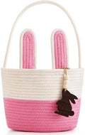 Pro Goleem Easter Basket for Kids, Adorable Woven Egg Hunt Bucket by ProGoleem