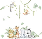59.05x53.14 Inch Woodland Animals Wall Decals Forest Animal Wall Decal Elephant by clothmile