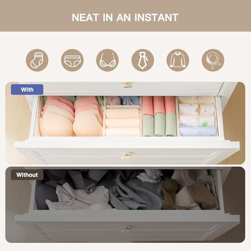 Criusia Drawer Organizer Clothes, 21 Pack Dresser Organizer - Image 3