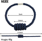 BEL AVENIR Magnetic Curtain Tiebacks 2 Pack Hand-Woven Curtain Ties - Image 2