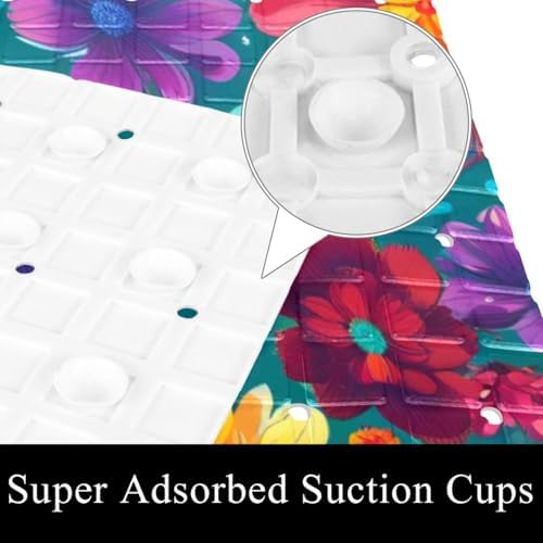 Bath Tub Shower Mat, Washable Bathtub Floor Mats, Suction Cups and Drain Holes - Image 3