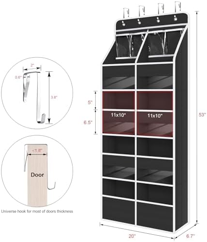 Univivi Upgraded Over the Door Organizer - Image 3
