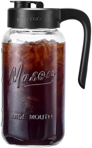 Mason Jar Pitcher, 64 oz, Glass Pitcher by spreccio
