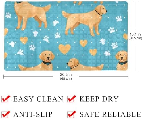 Bathtub Mat Non Slip 26.8x15.1In, Dogs Bath Mat - Image 4
