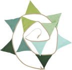 Pennant Banner Bunting Flags Green, Garland Triangle Banners Olive Green Fabric - Image 3